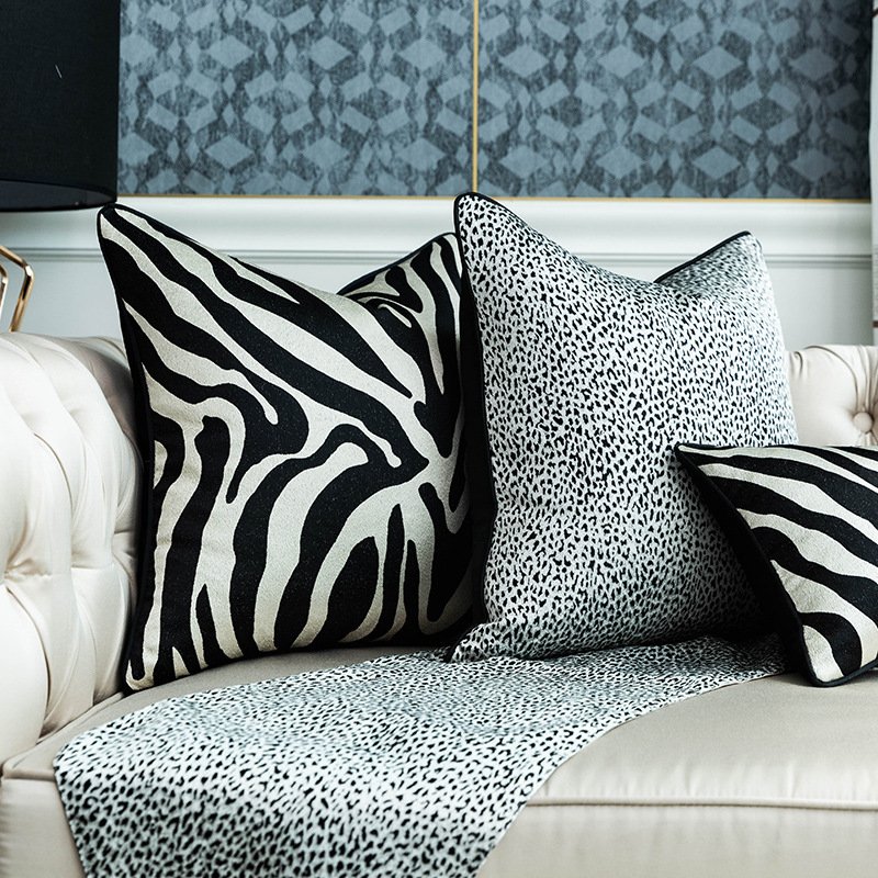 Luxury Zebra Stripe Leopard Pattern Pillow Covers Creative Sofa Cushion Covers - Image 3